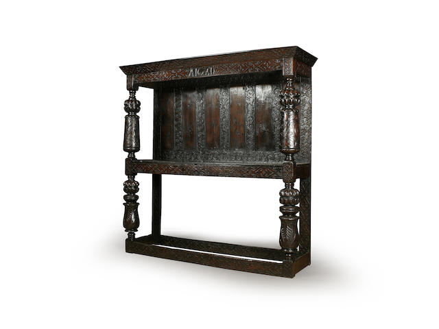 An impressive and rare early 17th Century oak buffet, of large proportions