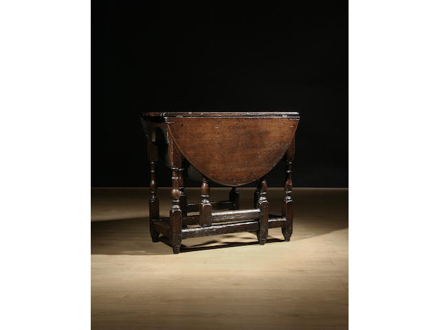A late 17th Century oak gateleg table