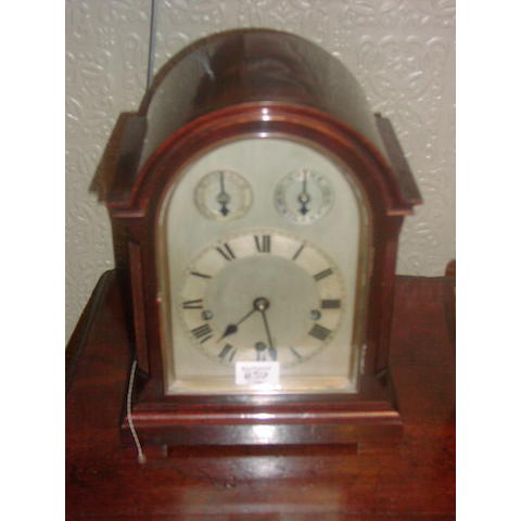 A Victorian mahogany bracket clock