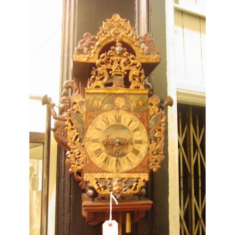A 19th century Dutch Stoelclock