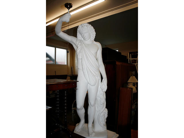 A large plaster statue of Jason,