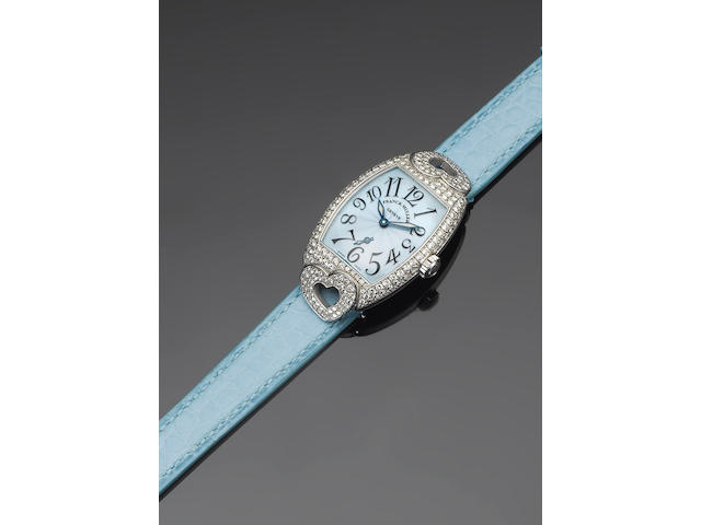 Frank Muller. An 18ct gold white gold diamond set wristwatchCoeur, No.8, 1750 S6 HJ