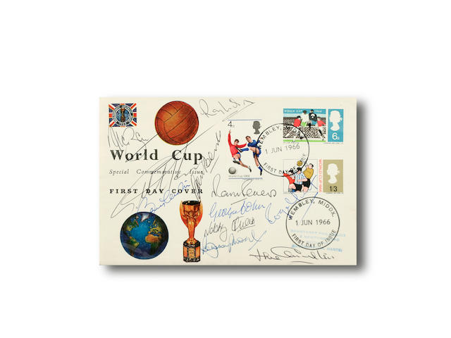 A fully signed 1966 World Cup First Day Cover