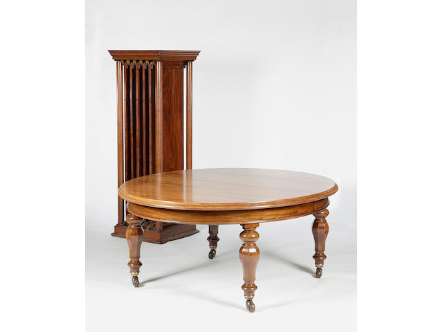 An impressive Victorian mahogany extending dining table