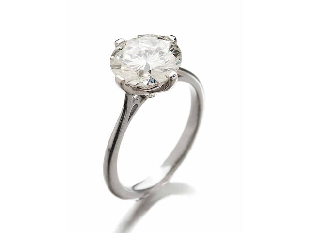 A diamond single-stone ring