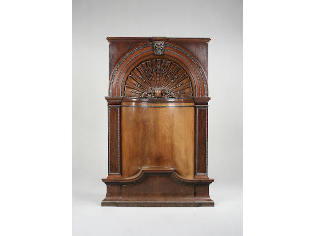 An impressive late 19th/early 20th cent century mahogany corner niche