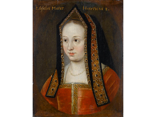 English School, 18th Century Portrait of Elizabeth of York, bust-length, 29.4 x 23.1 cm. (11&#189; x 9 1/8 in.) unframed
