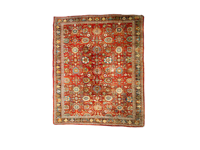 A Mahal carpet North West Persia, 17 ft 2 in x 14 ft 2 in (523 x 433 cm) some wear