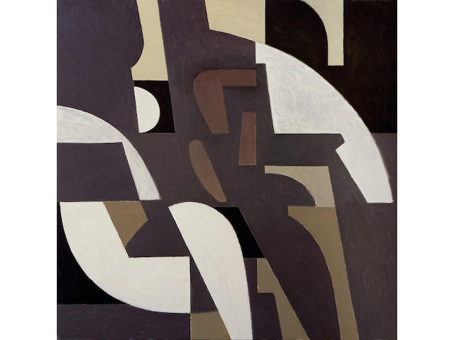 Yiannis Moralis (Greek, b.1916) West side Room 130 x 130 cm.