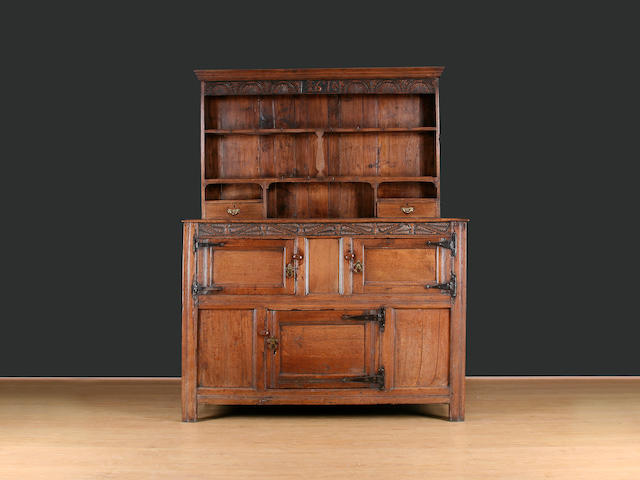 A 17th Century oak court cupboard