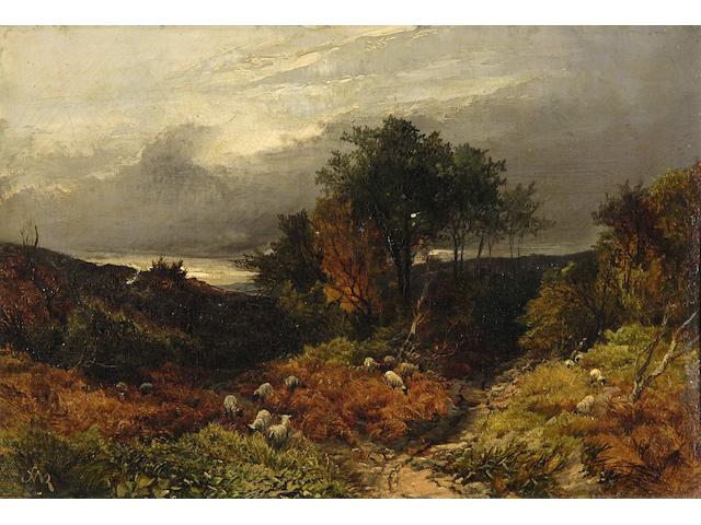 William S. Rose (British, 1810-1873) 'St. Pauls, Cray Common, Kent - a cloudy day', 20.5 x 31cm.