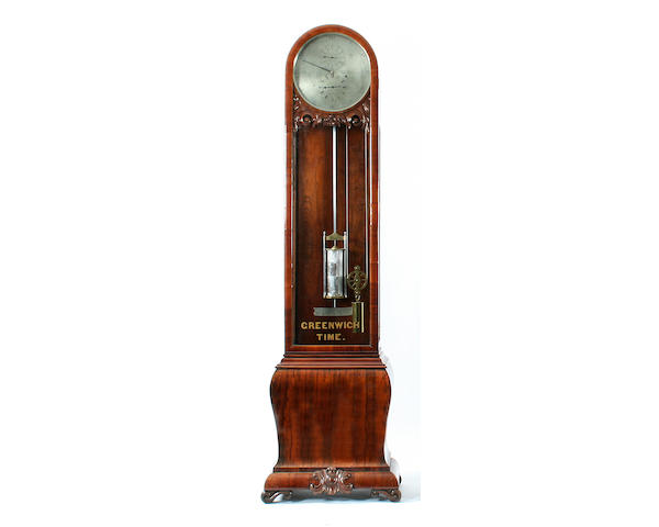 A fine late Victorian rosewood-cased single-hand regulator longcase clock Bruford & Son of Eastbourne sold with weight, pendulum, mercury jar and key