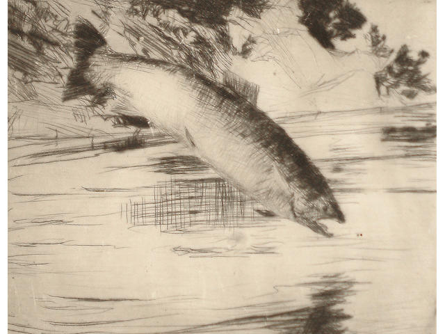 Frank Weston Benson (American, 1862-1951) Salmon