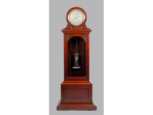 A mahogany cased floor standing regulator Frank Weeks, Newport. I.W. 1867-1878