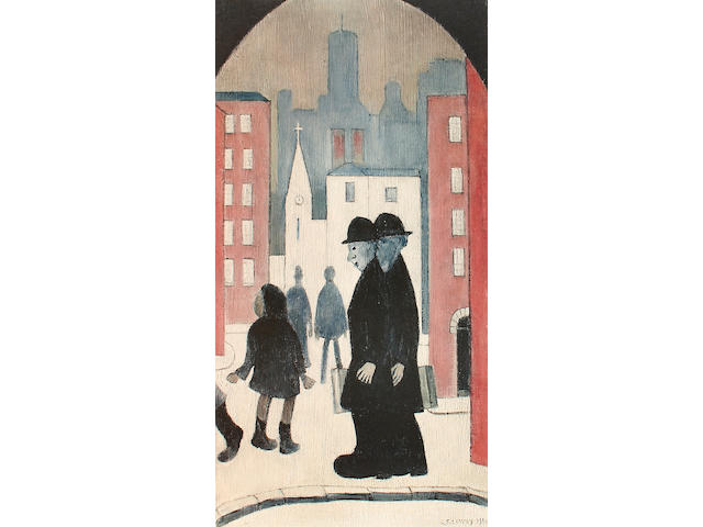 Laurence Stephen Lowry R.A. (British, 1887-1976) 'Two Brothers'