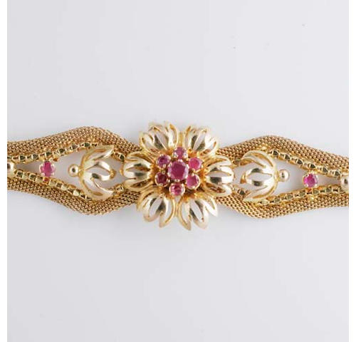 A ruby bracelet,