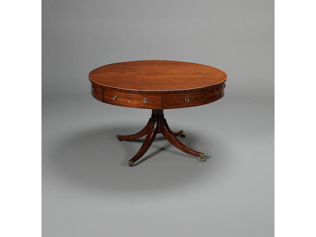 A late George III mahogany library table