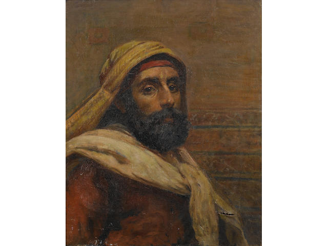 Frederick Goodall, RA (British, 1822-1904) A gentleman of Cairo, 53.5 x 43cm.