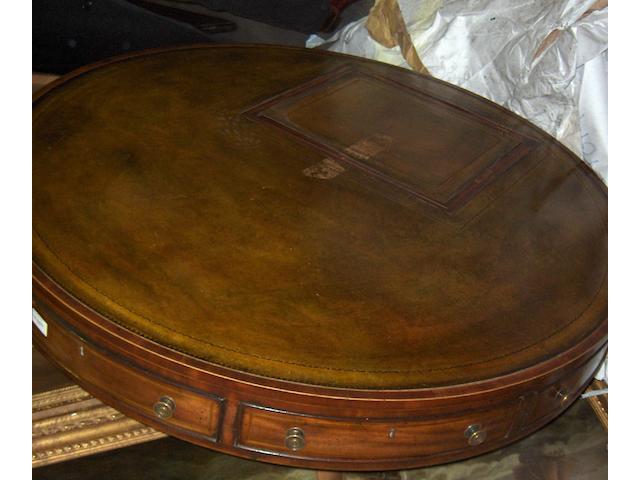 A late George III mahogany library table