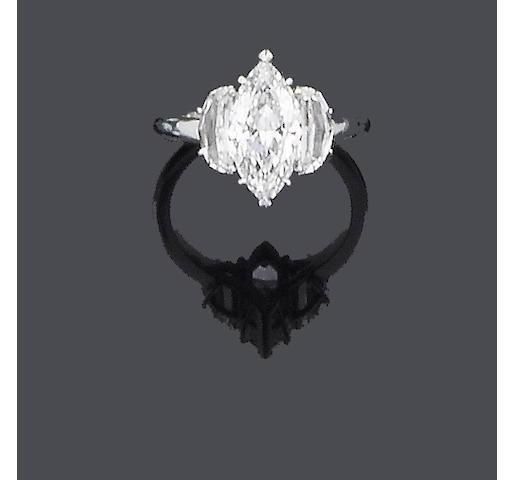 A diamond single-stone ring