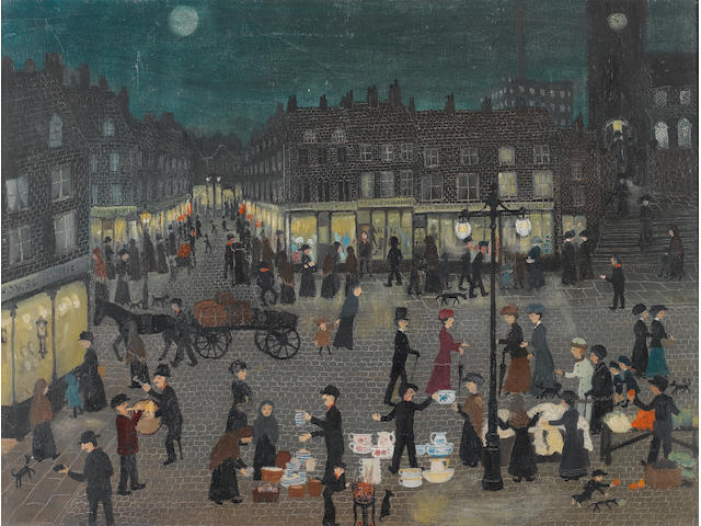 Helen Bradley (British, 1900-1979) We Went To Oldham 53.3 x 71 cm. (21 x 28 in.)