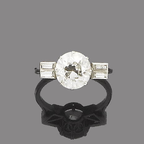 A diamond single-stone ring,
