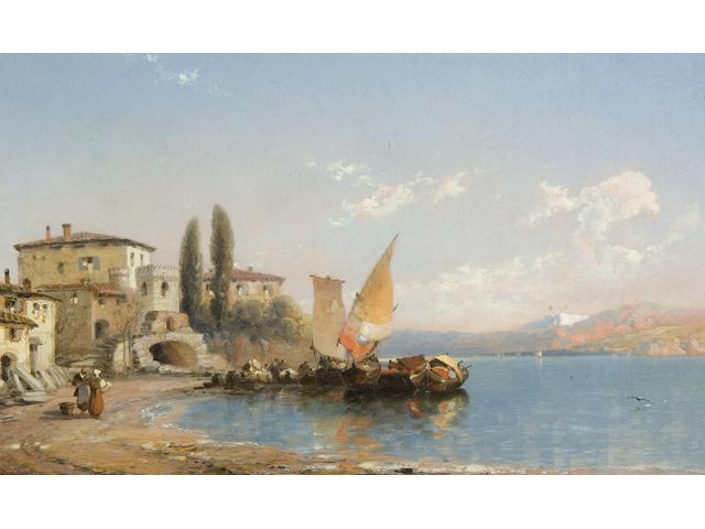 Arthur Joseph Meadows (British, 1843-1907) "Varrena - Lake Como" and "Camagli in the Riviera" a pair,