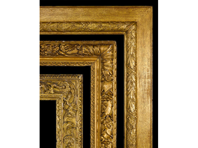 A English 19th Century gilded oak and composition frame