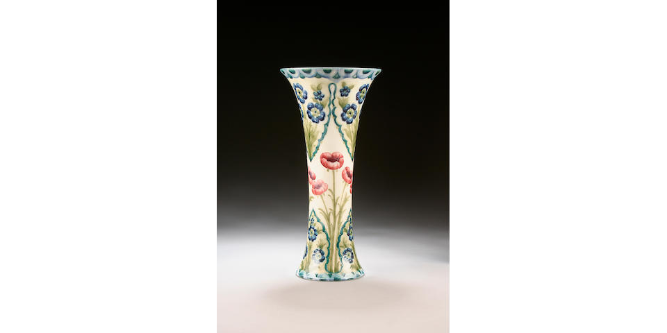 A Moorcroft Macintyre 'Poppies and Forget-me-nots' vase