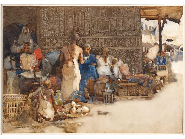 Arthur Melville, ARSA RSW ARS (British, 1855-1904) Cairo Coffee Stall
