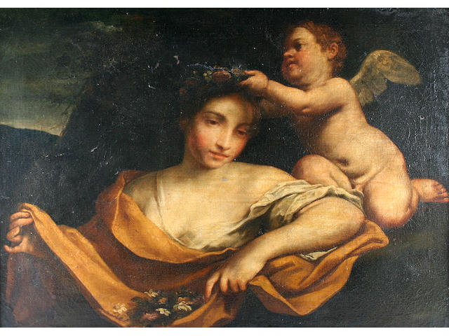Italian School, circa 1700 Primavera and attendant putti,
