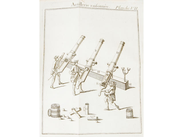 MILITARY BLOND (GUILLAUME DE) L'artillerie raisonn&#233;, 30 folding engraved plates