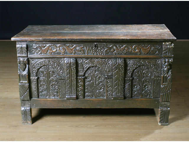 A 17th Century oak coffer, circa 1639
