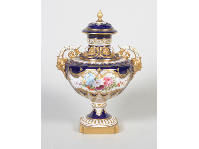 A Royal Worcester vase and cover by Ernest Phillips Circa 1903