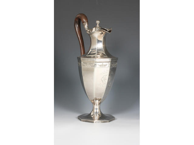 A George III silver ewer By Peter and Ann Bateman, 1796,