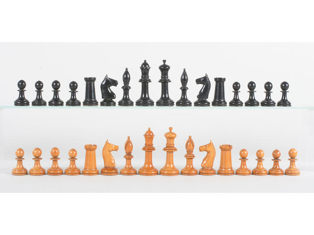 A 19th century treen chess set, possibly Irish