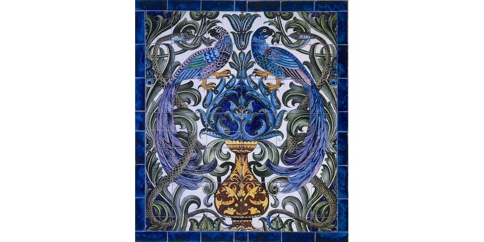 Bonhams : William De Morgan A Lustre Tile with Dodo, circa 1900