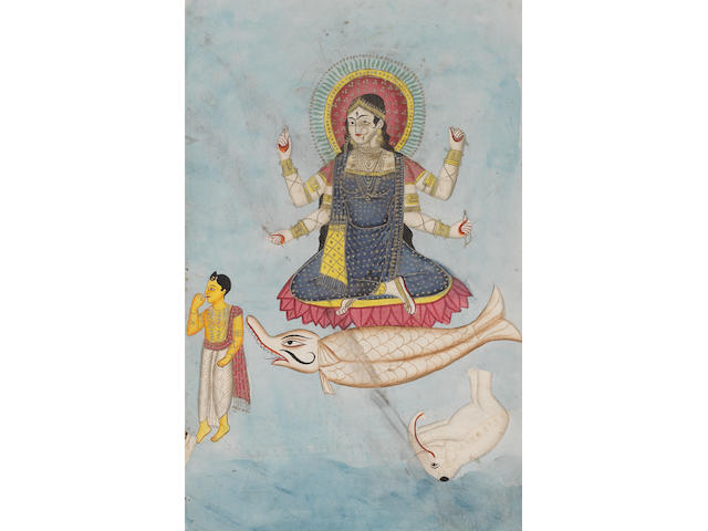 An album of twenty-seven watercolours depicting deities Kalighat, circa 1860-70