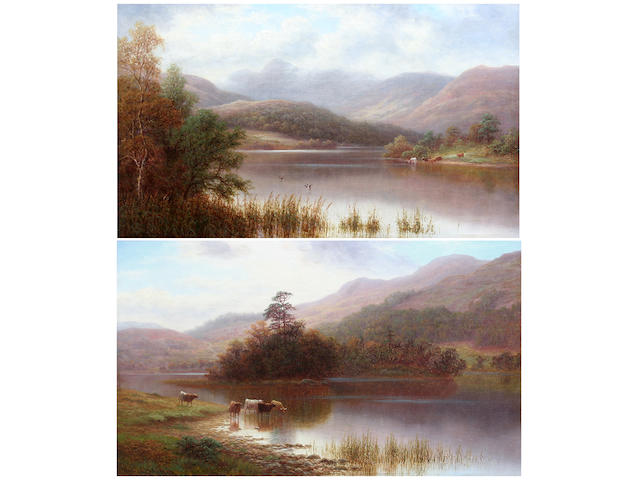 William Mellor (British, 1851-1931) Rydal lake, Westmorland; Langdale Pikes ((2))