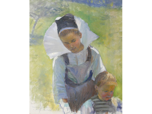 Frank C. Penfold (American, 1849-1921) Mother and child