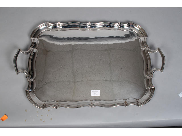 A large silver tray Sheffield, 1934, EV,