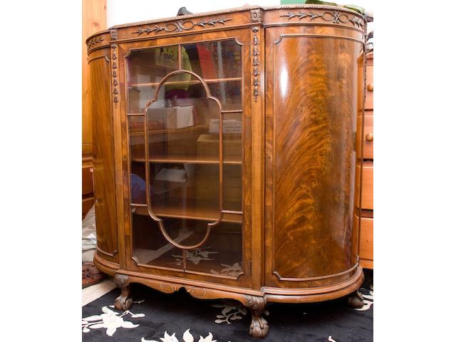 A 1920's mahogany low display cabinet,