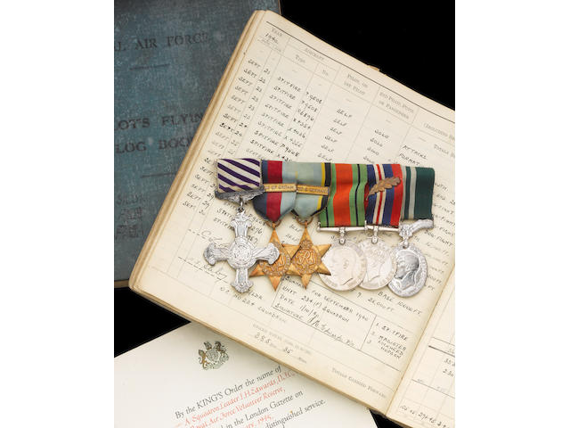 A Second World War D.F.C. and Battle of Britain group of six to Flight Lieutenant I.H.Edwards, Royal Air Force,