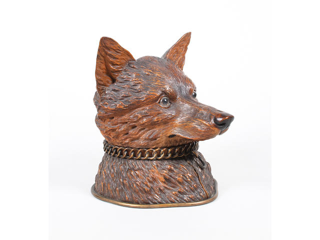 A good late 19th century Black Forest stained softwood table tobacco box