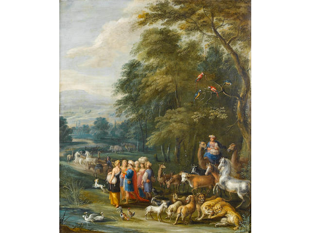 Attributed to Engelbert Ergo (Oudenaarde circa 1620-circa 1667) Noah gathering the Animals