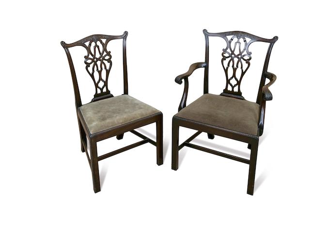 A set of eight early 20th century mahogany dining chairs circa 1920