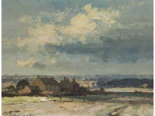 Edward Seago R.B.A., R.W.S. (British, 1910-1974) Landscape near Somerton