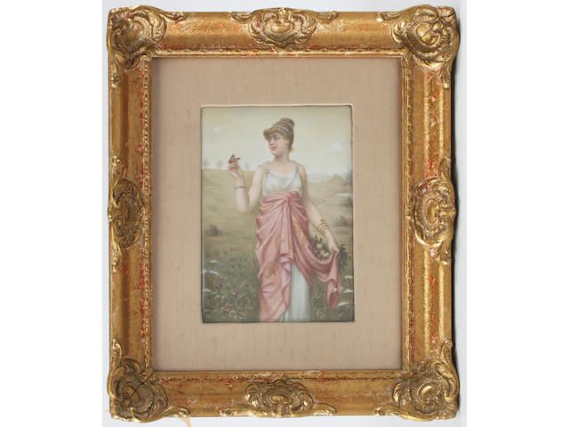 A German porcelain plaque Late 19th Century