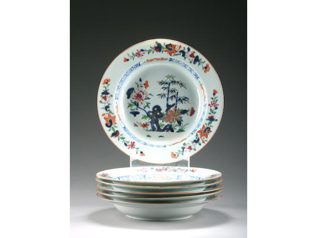 A set of ten Chinese famille rose soup plates Qianlong