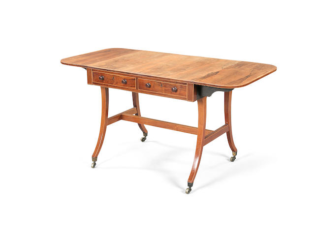 A Regency rosewood sofa table circa 1800